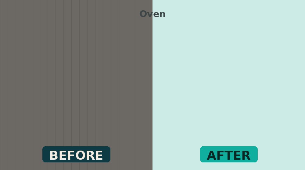 Oven before and after a bond clean
